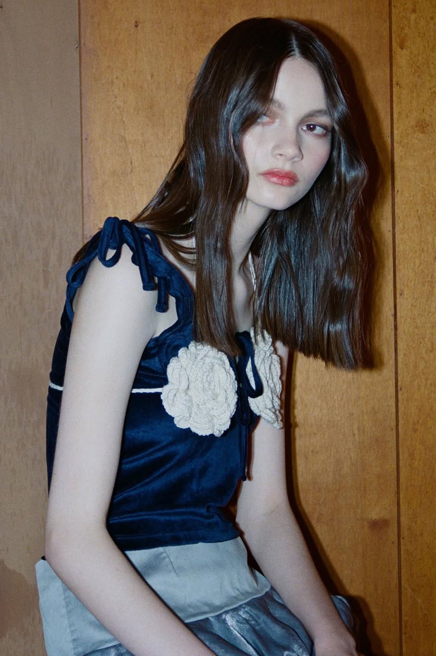 Cream Flora Top