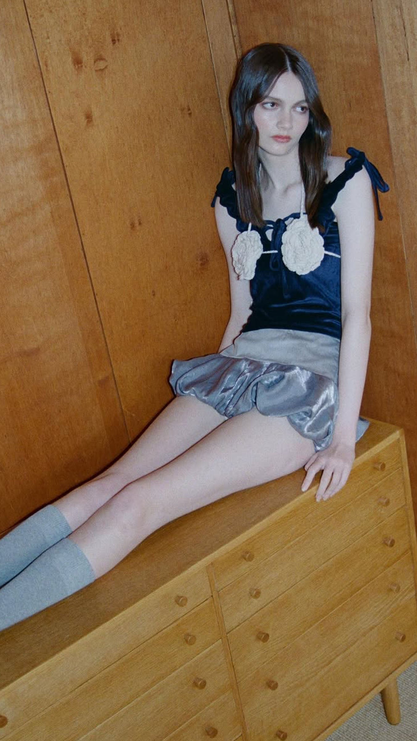 Cream Flora Top