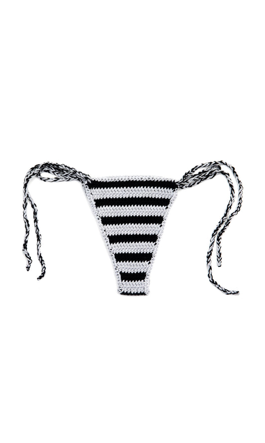 Black/Grey Stripe Bikini Bottom
