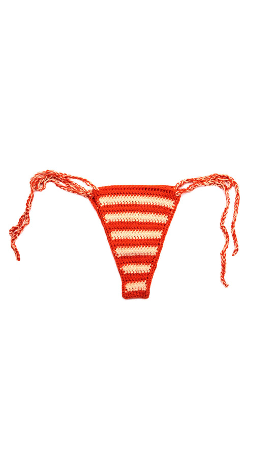Orange Stripe Bikini Bottom