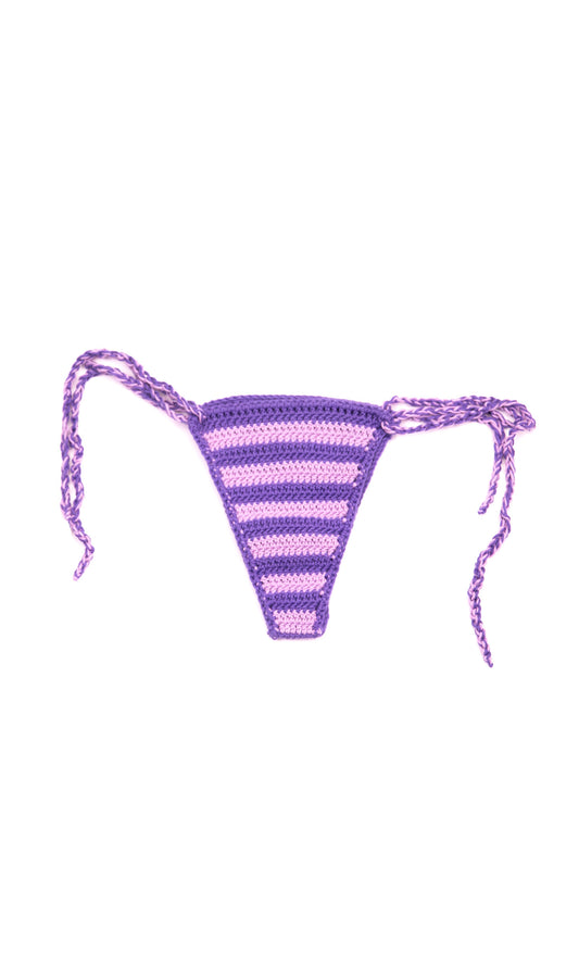 Purple Stripe Bikini Bottom